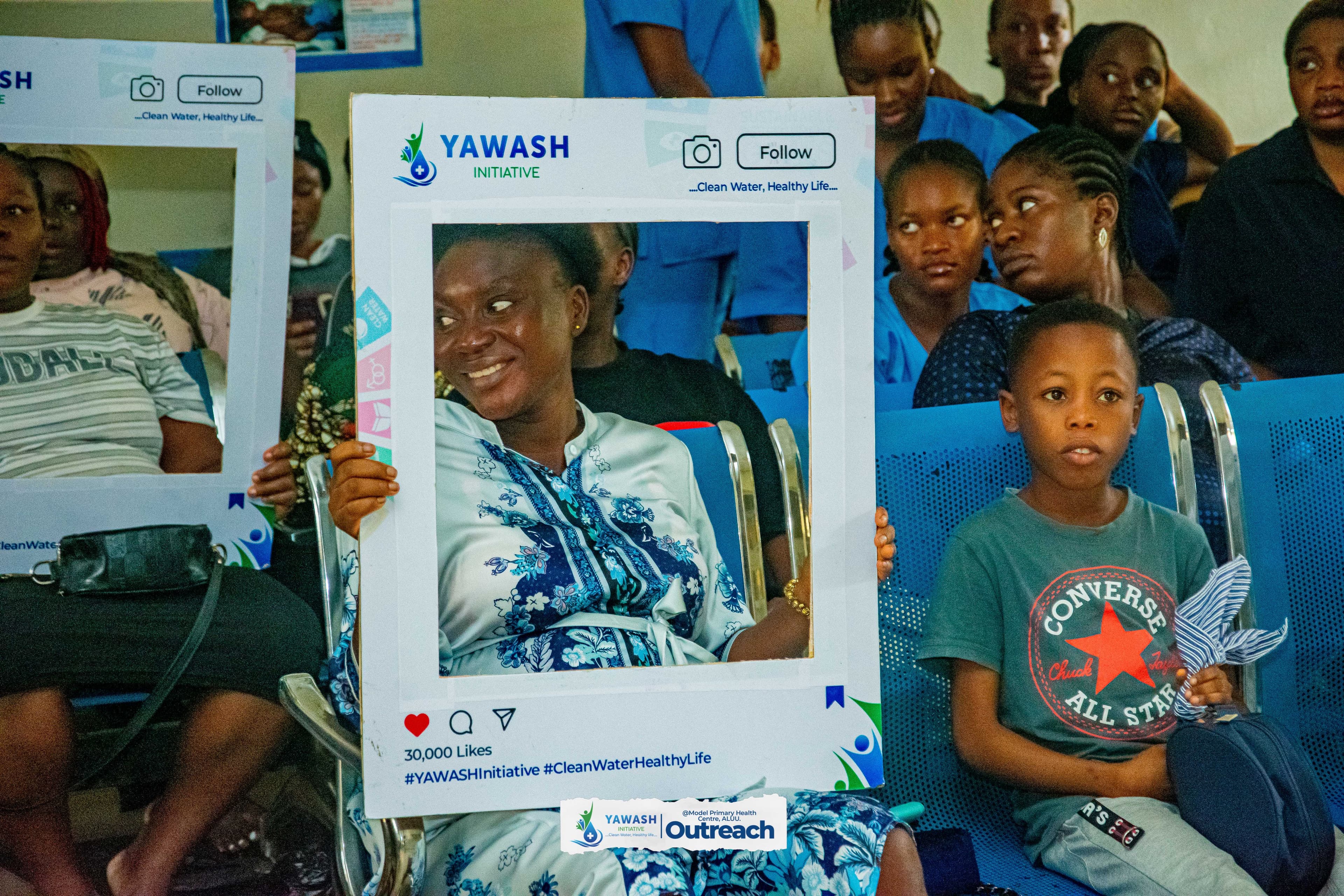 YAWASH volunteers running a handwashing workshop